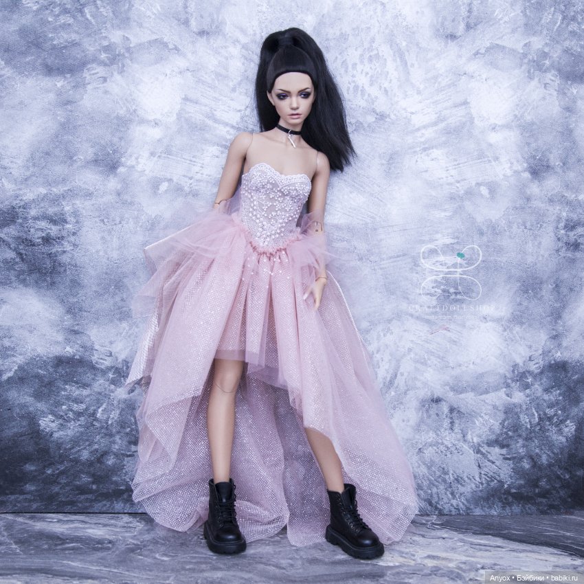 Розовая пудра с легким сиянием - второе Новогоднее платье для моих девочек (фото 4)