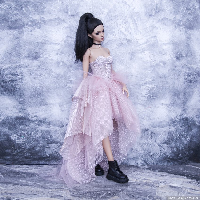 Розовая пудра с легким сиянием - второе Новогоднее платье для моих девочек (фото 3)