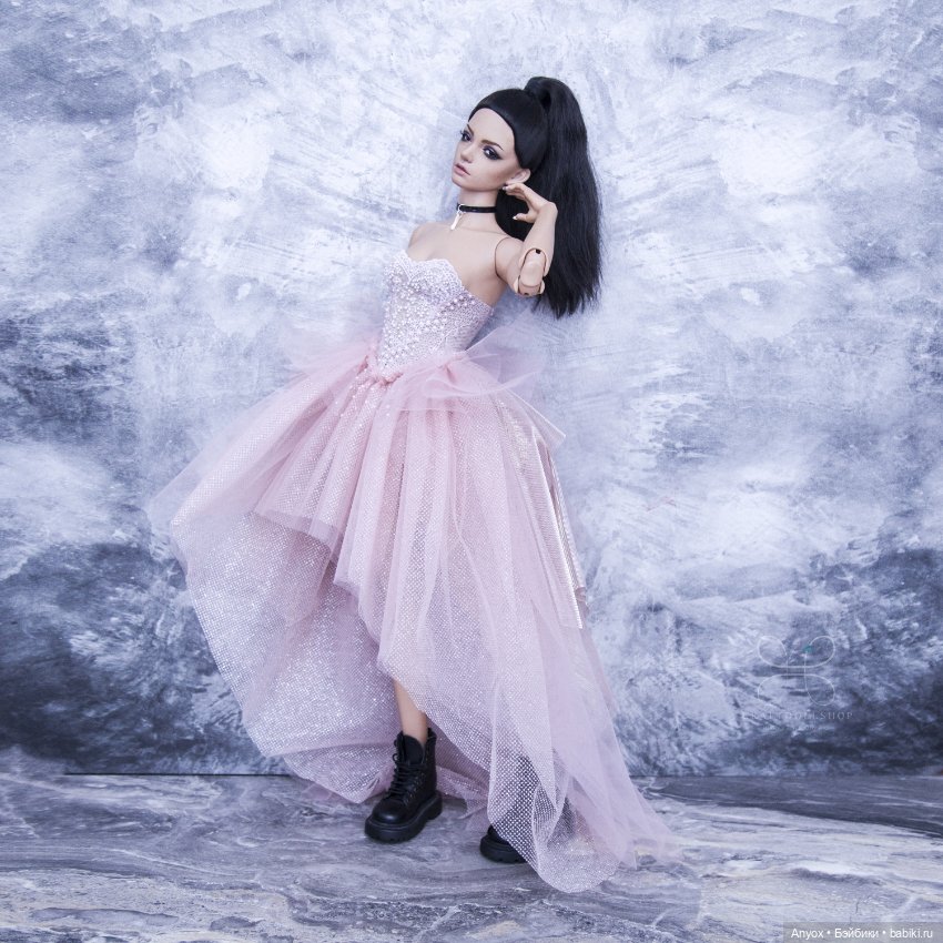 Розовая пудра с легким сиянием - второе Новогоднее платье для моих девочек (фото 2)