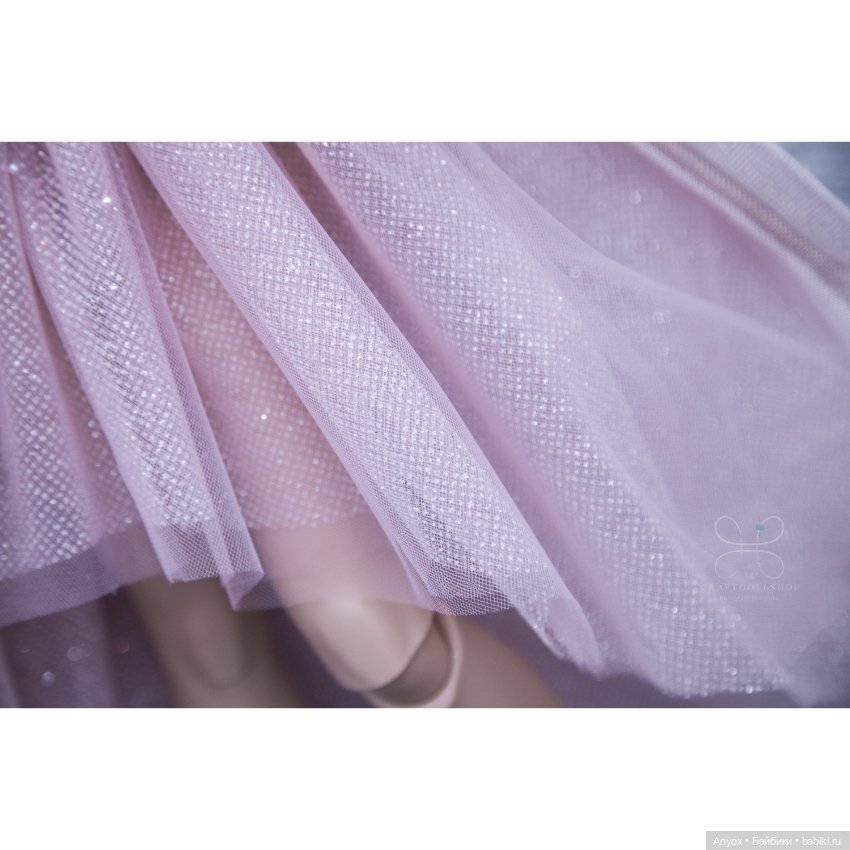 Розовая пудра с легким сиянием - второе Новогоднее платье для моих девочек