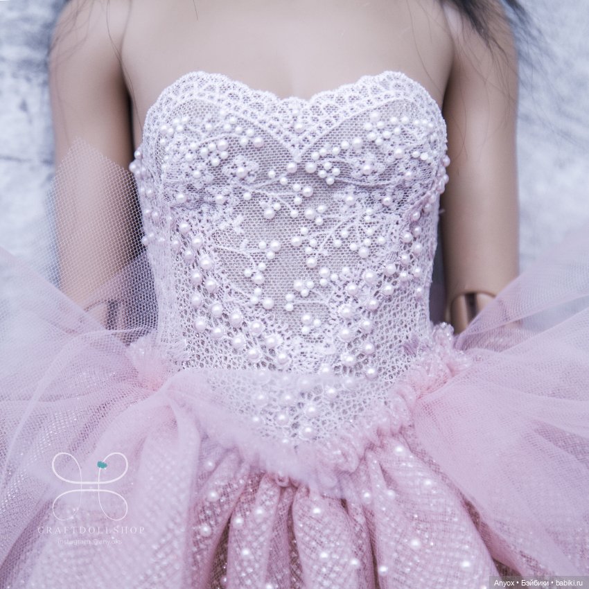 Розовая пудра с легким сиянием - второе Новогоднее платье для моих девочек (фото 9)