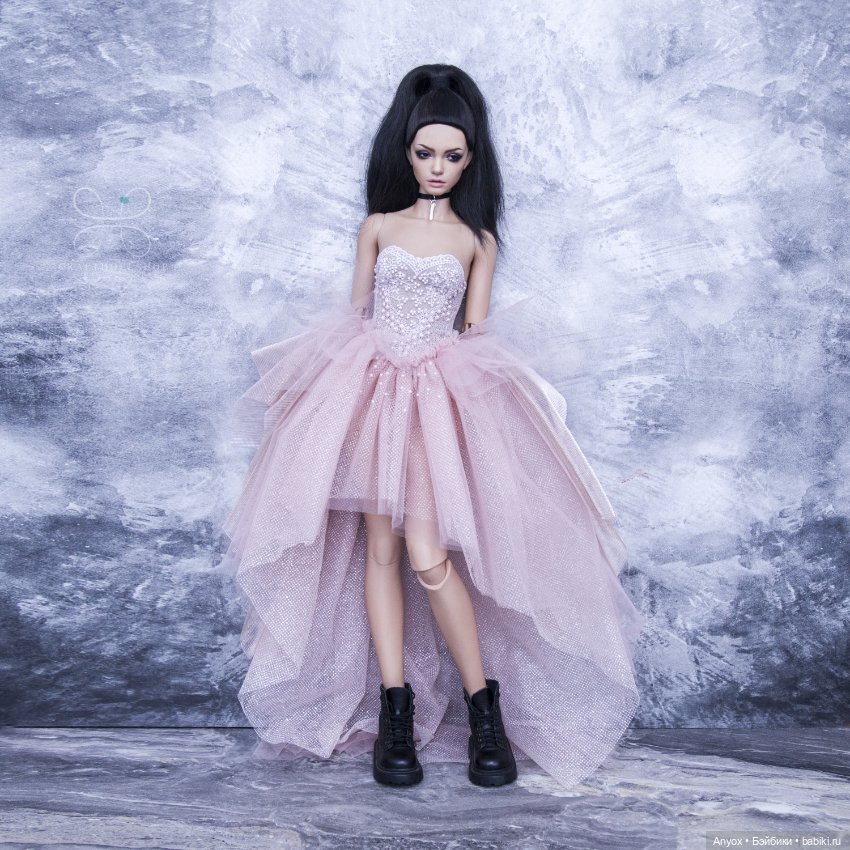 Розовая пудра с легким сиянием - второе Новогоднее платье для моих девочек