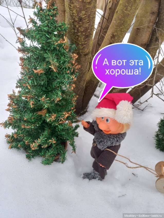 Весёлые картинки. "На саночках за ёлочкой"