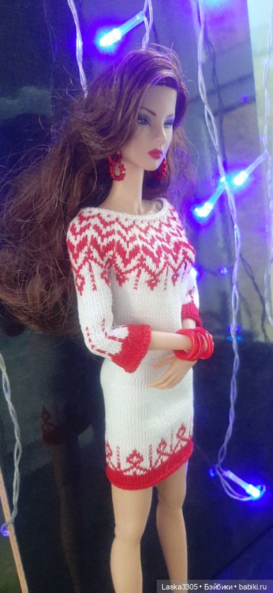 Жакард спицами — Одежда и обувь для кукол своими руками: фото (фото 8)