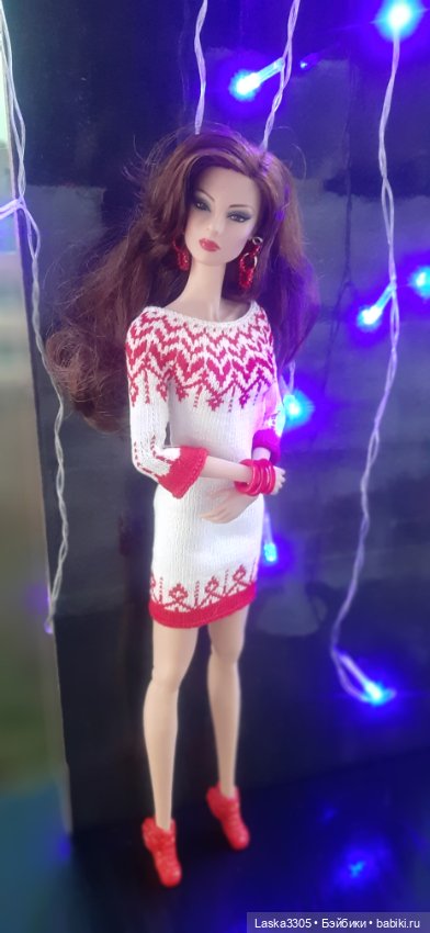 Жакард спицами — Одежда и обувь для кукол своими руками: фото (фото 9)