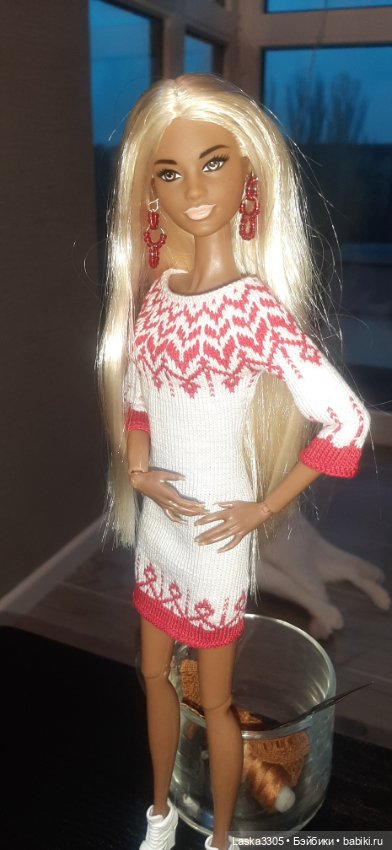 Жакард спицами — Одежда и обувь для кукол своими руками: фото (фото 10)