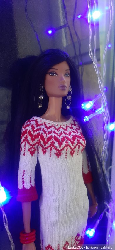 Жакард спицами — Одежда и обувь для кукол своими руками: фото (фото 3)