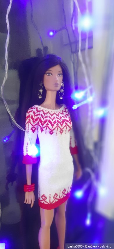 Жакард спицами — Одежда и обувь для кукол своими руками: фото (фото 2)