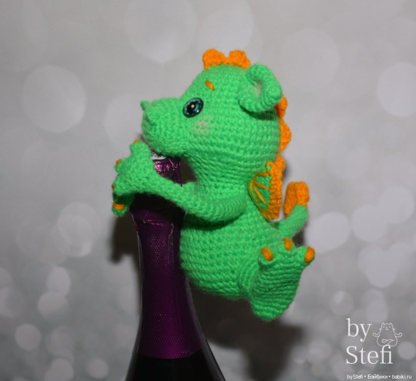 Дракон Лимон на бутылку (Дракоша Лимоша, если ласково). Символ 2024 (фото 6)