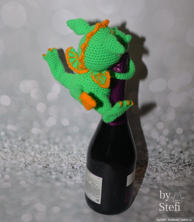 Дракон Лимон на бутылку (Дракоша Лимоша, если ласково). Символ 2024 (фото 3)