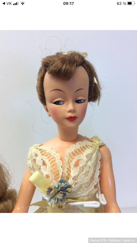 Винтажная девочка ideal toy (фото 2)