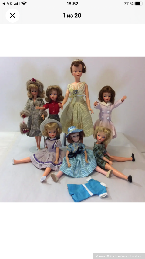 Винтажная девочка ideal toy