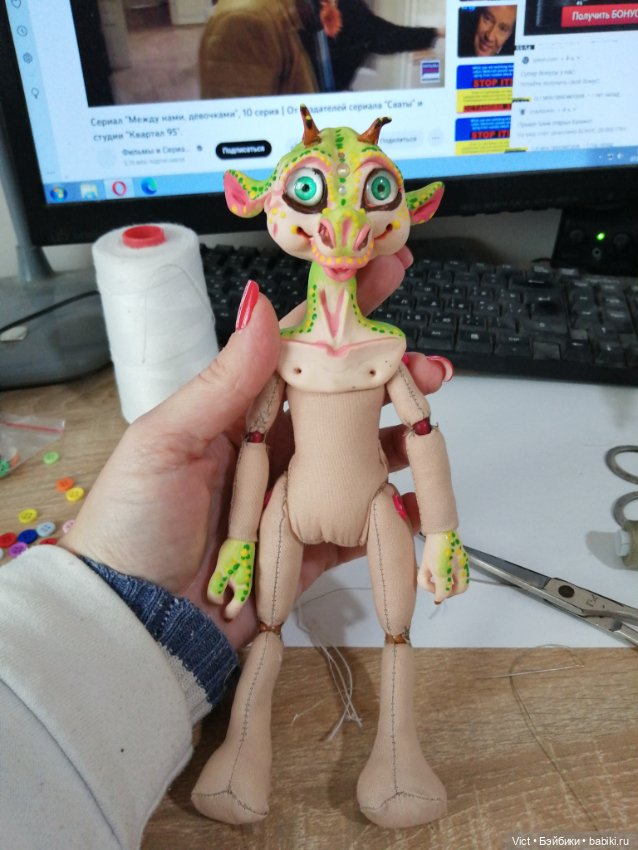 Дракон Стасик — Лепка авторских игрушек и папье (фото 3)