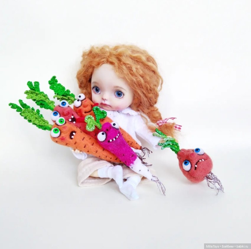 КрейзиОвощи 😁🤪 — Валяные игрушки из шерсти: сухое валяние (фото 9)