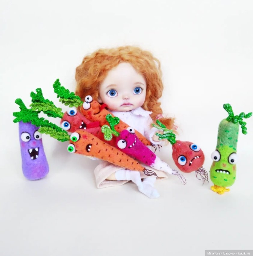 КрейзиОвощи 😁🤪 — Валяные игрушки из шерсти: сухое валяние (фото 10)