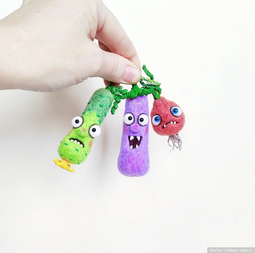 КрейзиОвощи 😁🤪 — Валяные игрушки из шерсти: сухое валяние (фото 6)