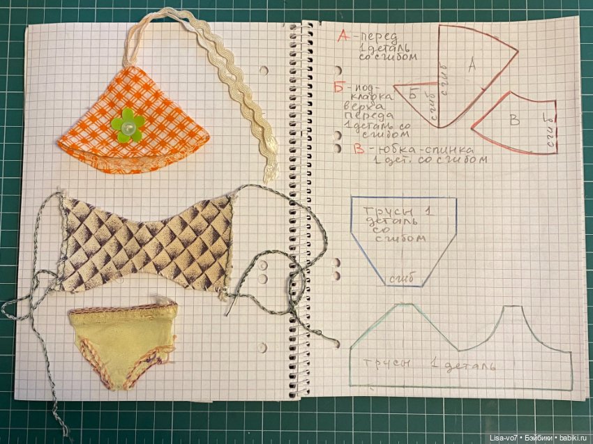 Несколько выкроек для маленьких винтажных кукол