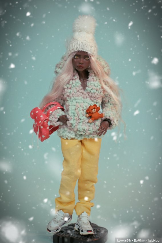 Зимняя девочка Аврора — Авторские шарнирные куклы своими руками: лепка (фото 5)