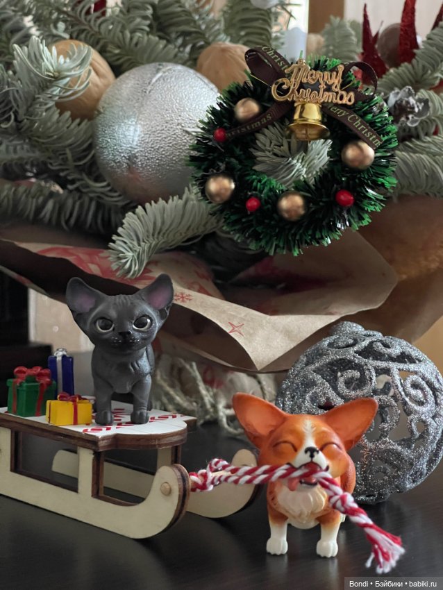 Новогодние фото с моими любимыми домашними питомцами