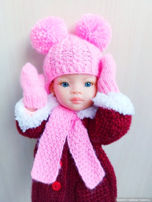 Тёплый комплект с рукавичками для паолочки