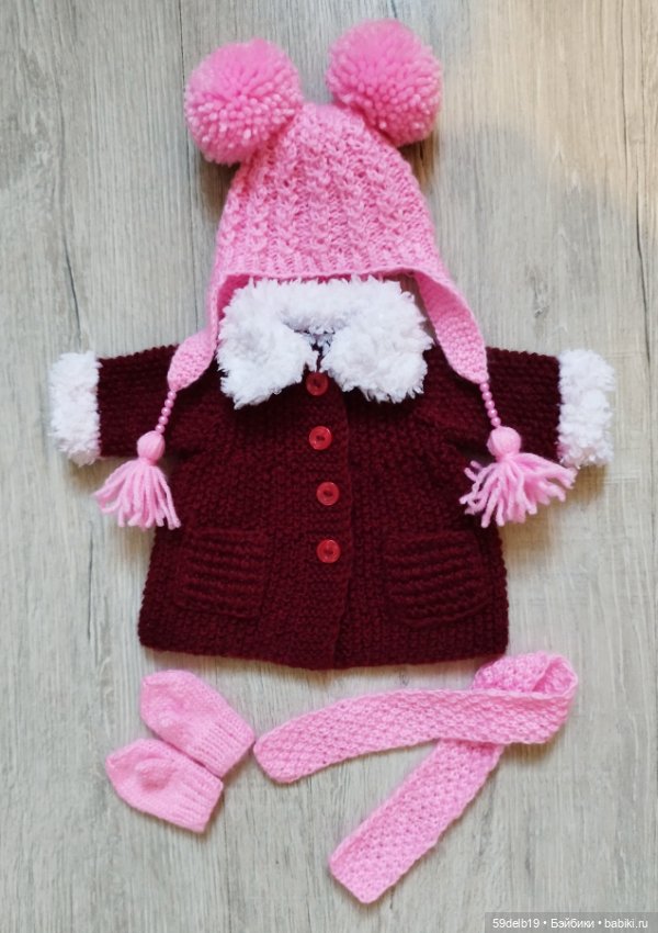 Тёплый комплект с рукавичками для паолочки (фото 4)