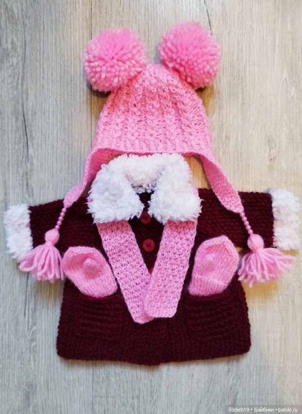 Тёплый комплект с рукавичками для паолочки (фото 3)