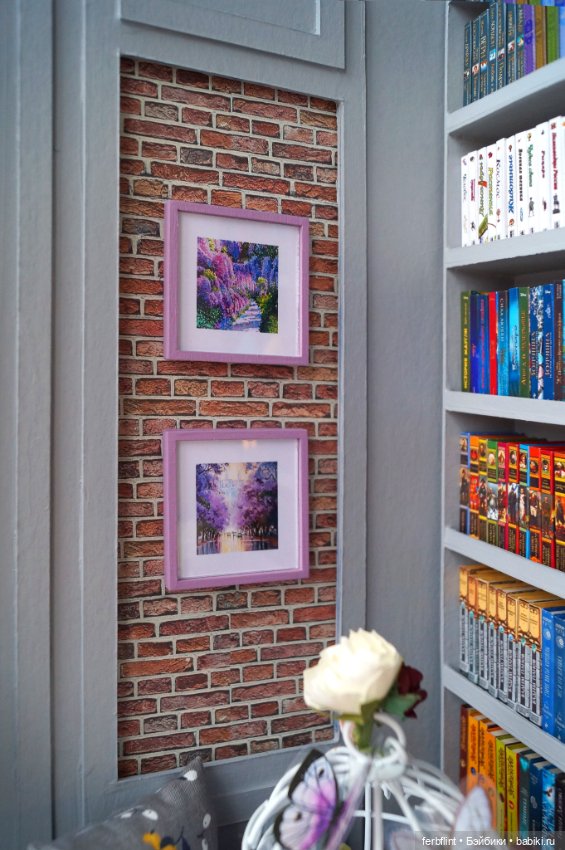 Лофт, сирень и Новый год — Румбоксы и кукольные интерьеры: фото (фото 7)