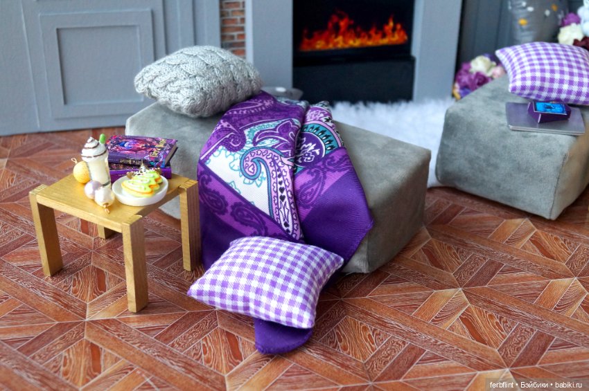 Лофт, сирень и Новый год — Румбоксы и кукольные интерьеры: фото (фото 2)