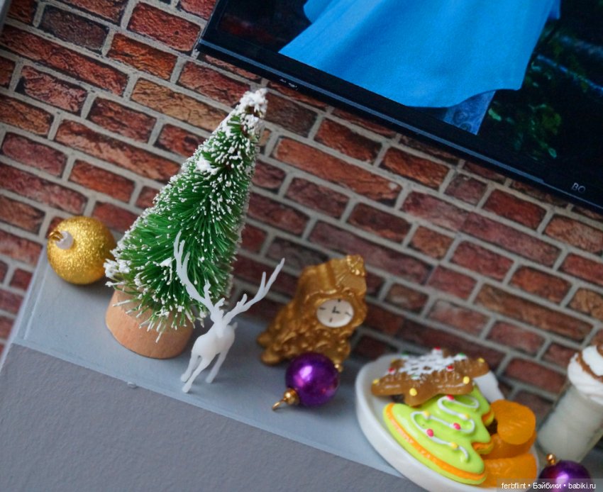 Лофт, сирень и Новый год — Румбоксы и кукольные интерьеры: фото