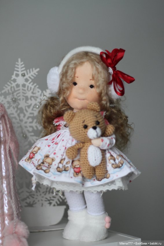 Маша и медведь — Авторские текстильные куклы: Вальдорфские