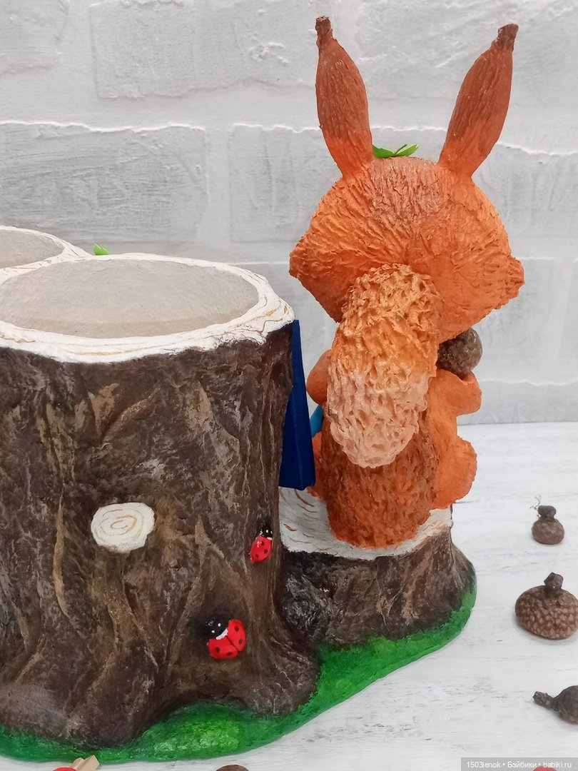 Органайзер с белочкой — Лепка авторских игрушек и папье