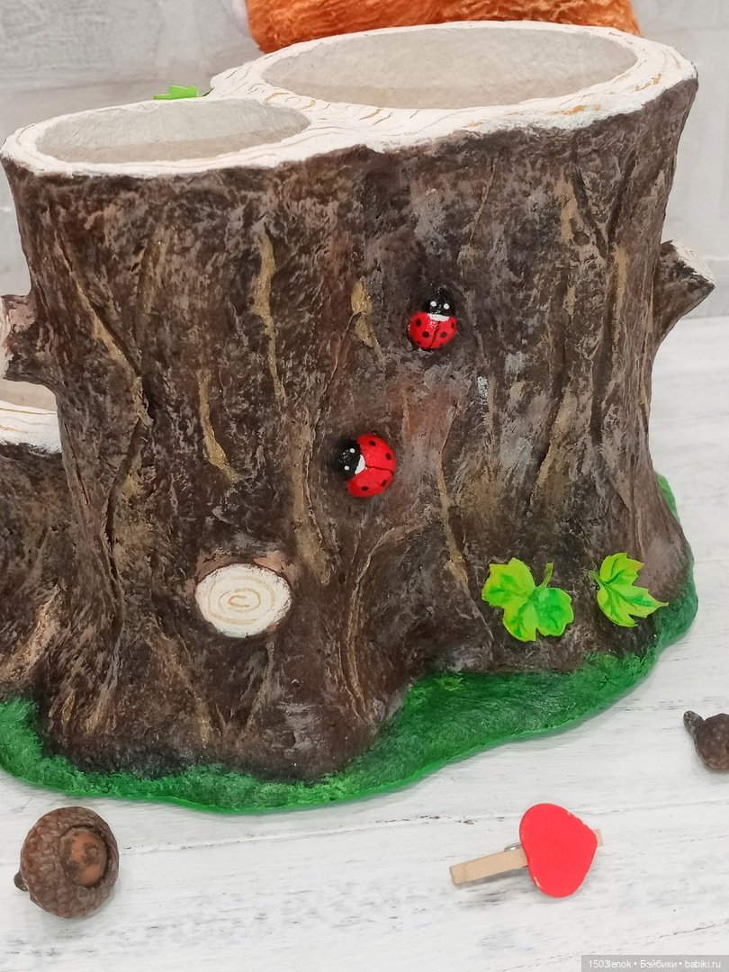 Органайзер с белочкой — Лепка авторских игрушек и папье