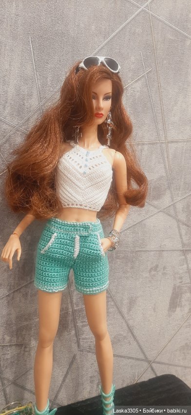 Шорты крючком — Одежда и обувь для кукол своими руками: фото (фото 6)