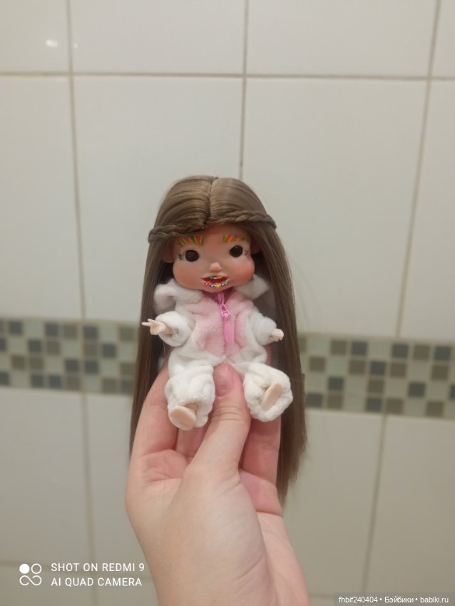 Авторская радужная девочка, на шарнирном теле ymy . Ручная работа (фото 8)