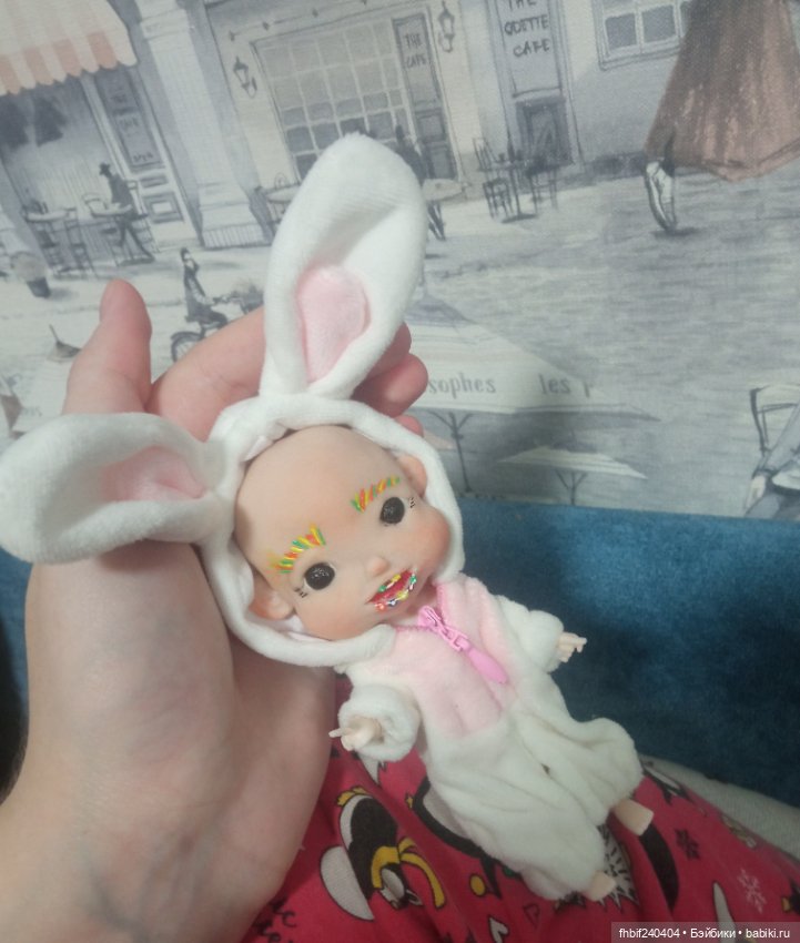 Авторская радужная девочка, на шарнирном теле ymy . Ручная работа