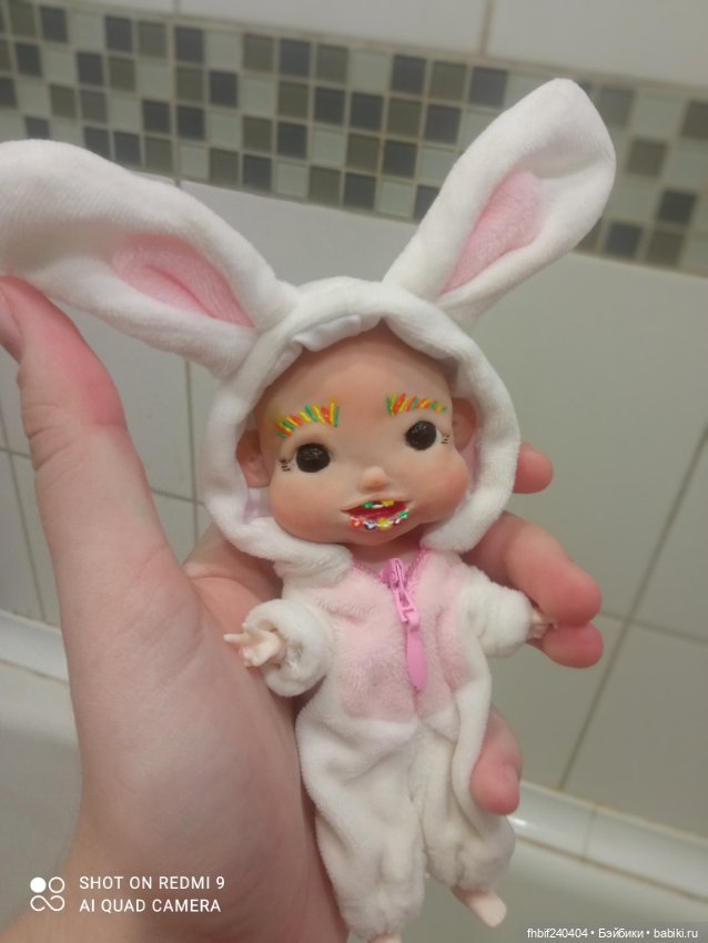 Авторская радужная девочка, на шарнирном теле ymy . Ручная работа