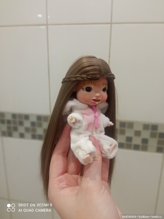 Авторская радужная девочка, на шарнирном теле ymy . Ручная работа (фото 7)