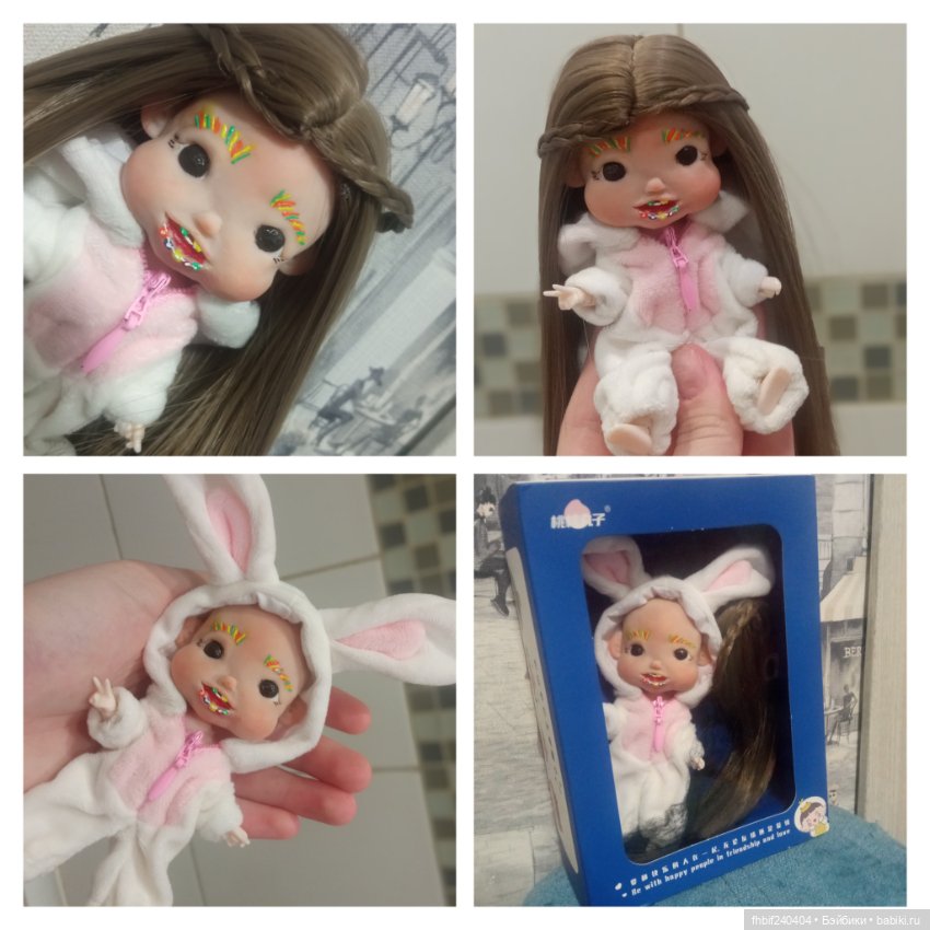 Авторская радужная девочка, на шарнирном теле ymy . Ручная работа