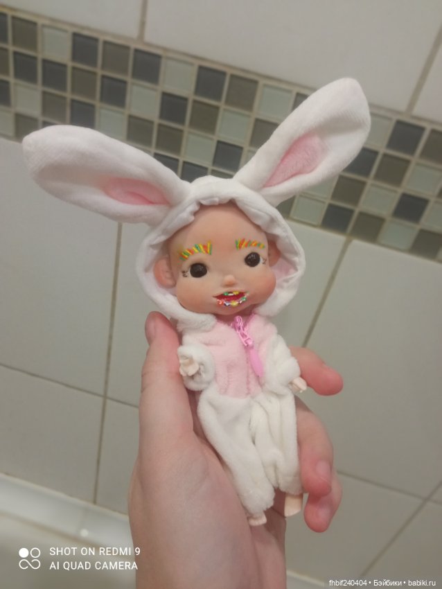 Авторская радужная девочка, на шарнирном теле ymy . Ручная работа