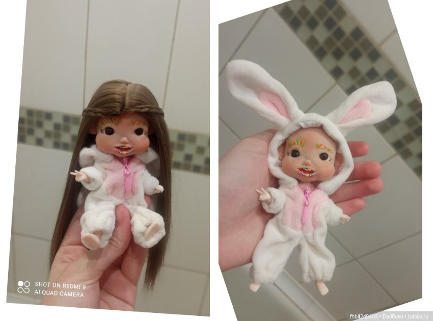 Авторская радужная девочка, на шарнирном теле ymy . Ручная работа