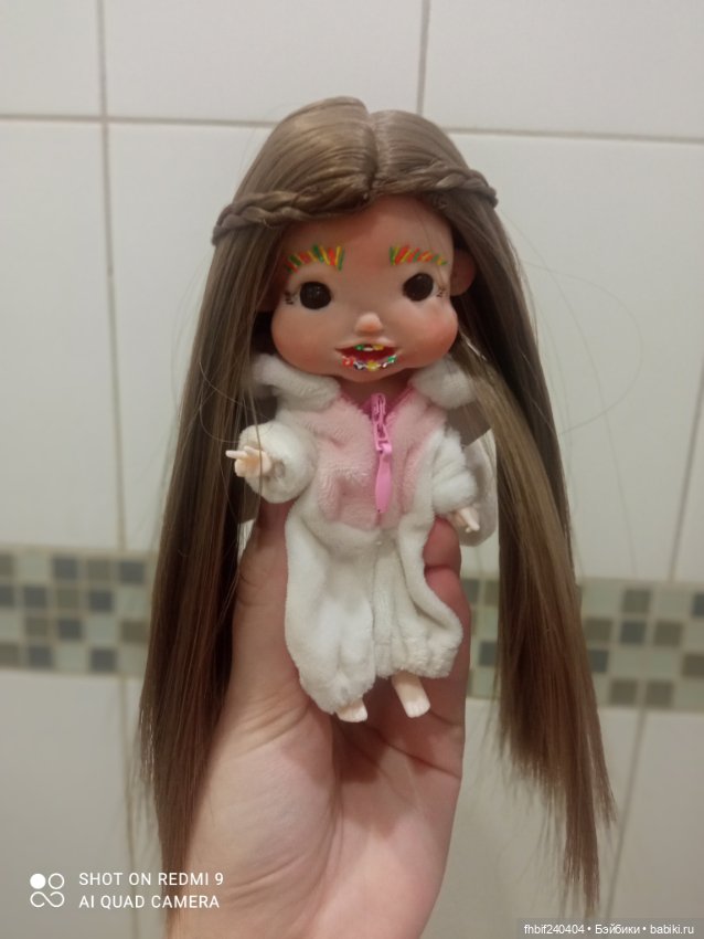 Авторская радужная девочка, на шарнирном теле ymy . Ручная работа (фото 9)