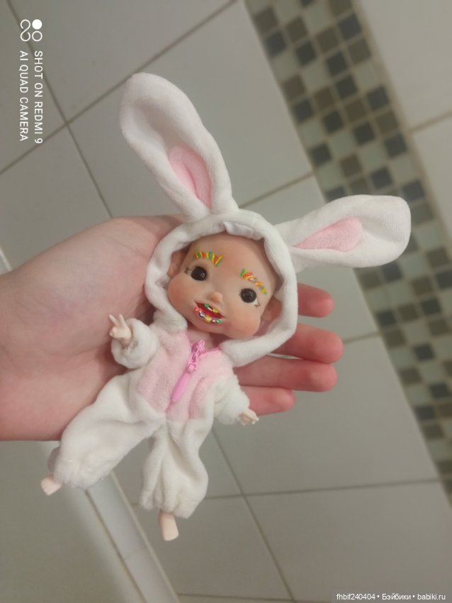 Авторская радужная девочка, на шарнирном теле ymy . Ручная работа