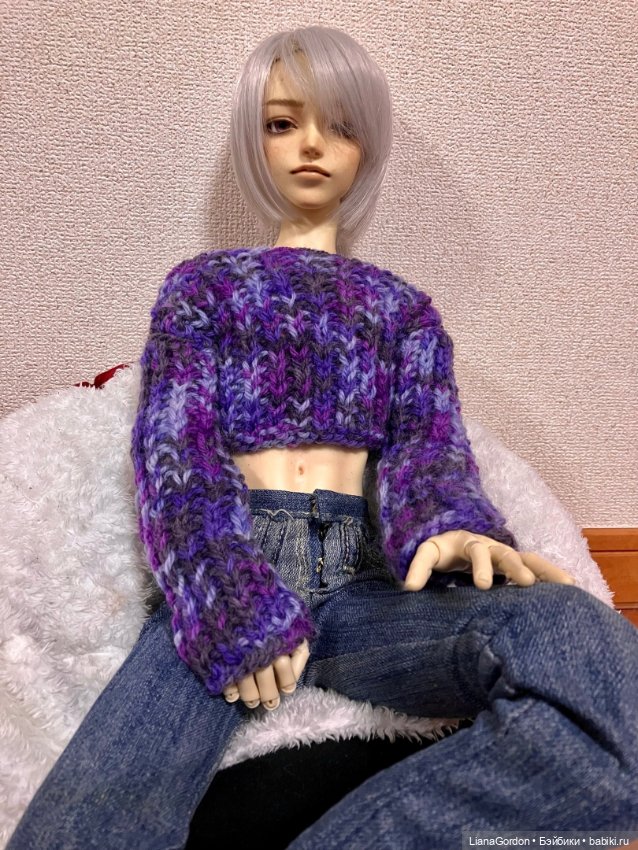 Связала свитер!(кроп топ точнее) (фото 5)