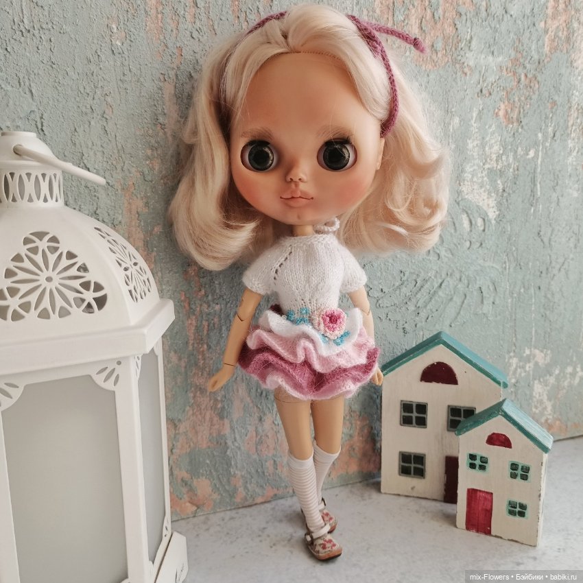 Вяжу куколкам...Платье — пироженка (фото 2)