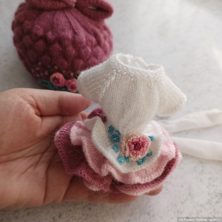 Вяжу куколкам...Платье — пироженка (фото 10)