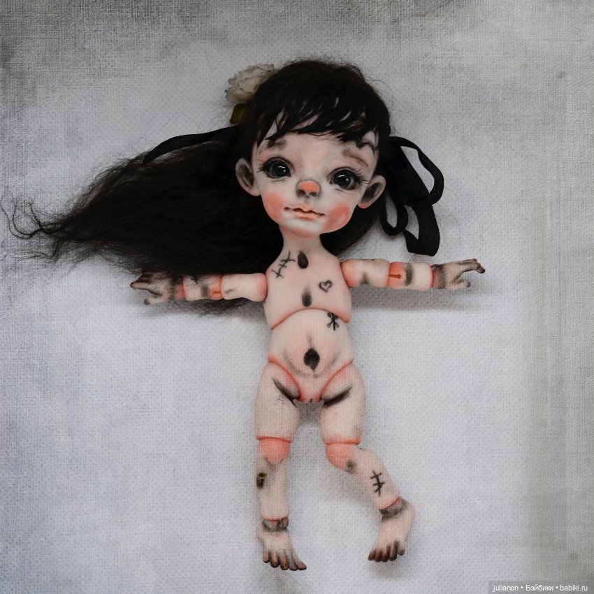 Моя готическая девочка — Лепка авторских кукол: полимерная глина (фото 3)