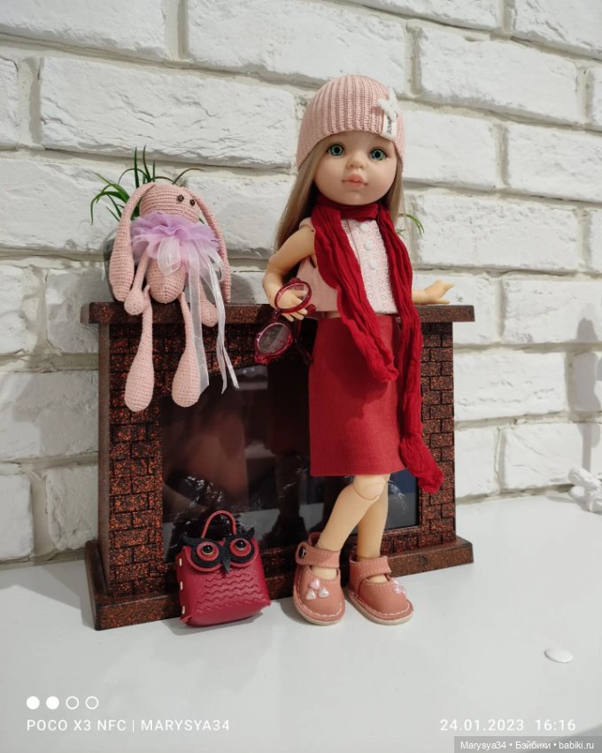 Деловой бордовый — Одежда и обувь для кукол своими руками: фото (фото 4)