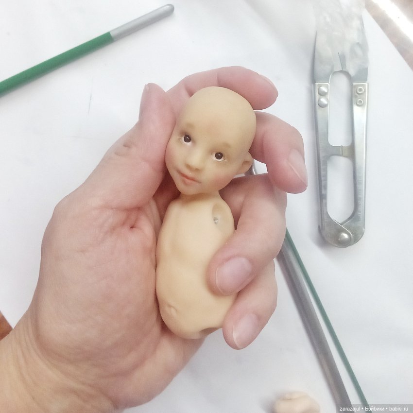 Новая малышка в процесе — Лепка авторских кукол: полимерная глина (фото 4)