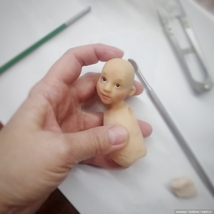 Новая малышка в процесе — Лепка авторских кукол: полимерная глина (фото 3)