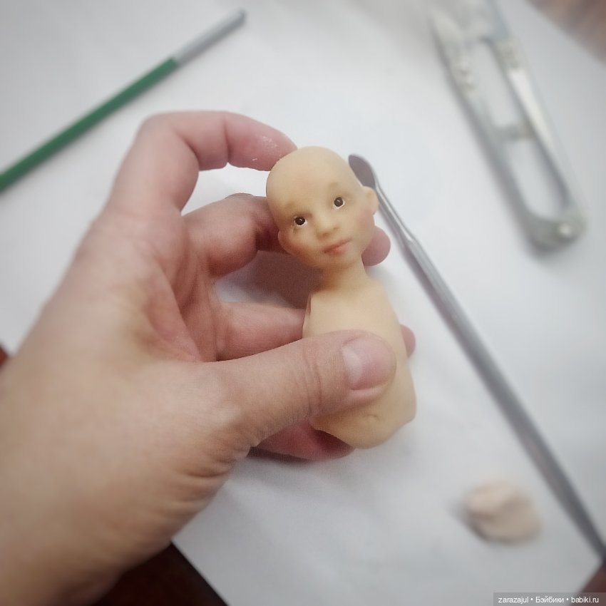 Новая малышка в процесе — Лепка авторских кукол: полимерная глина (фото 2)